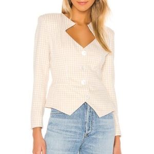 Song Of Style Ramona Gingham Blazer Size S